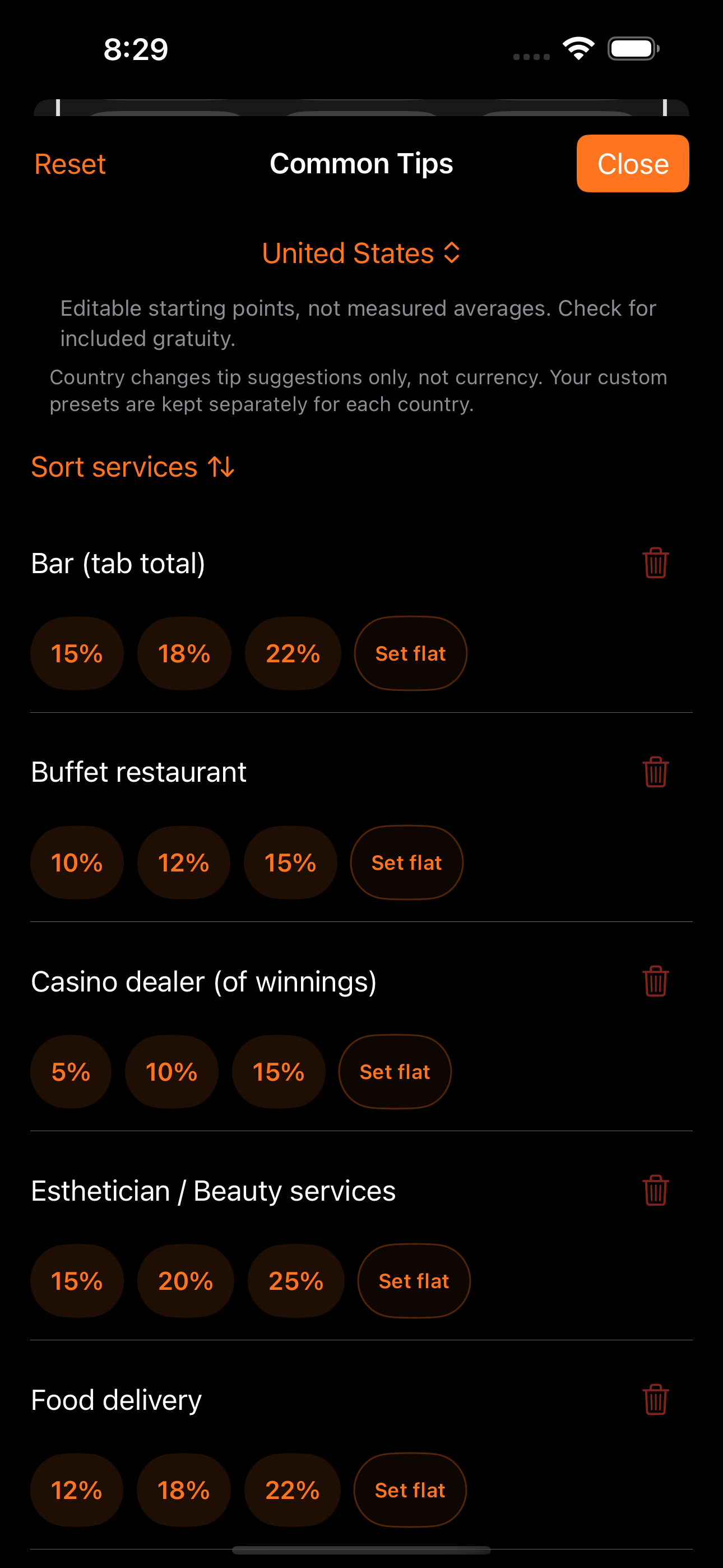 Tip Calculator Easy — United States tip guide